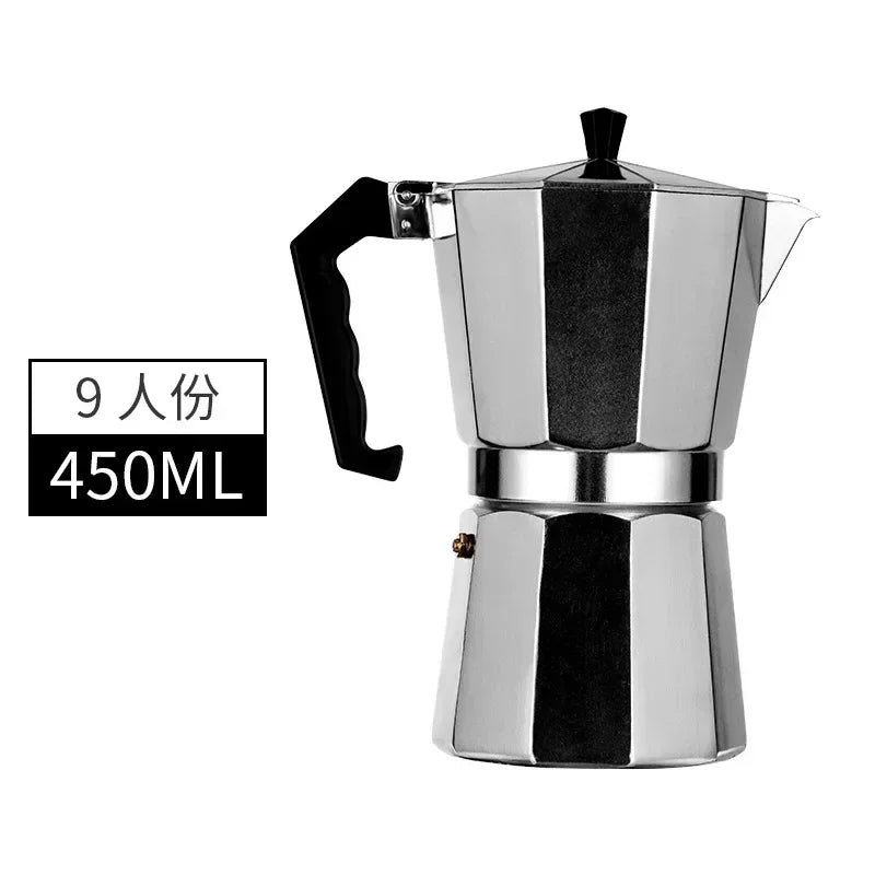 Aluminum Moka Espresso Coffee Maker – 50/300/450ml