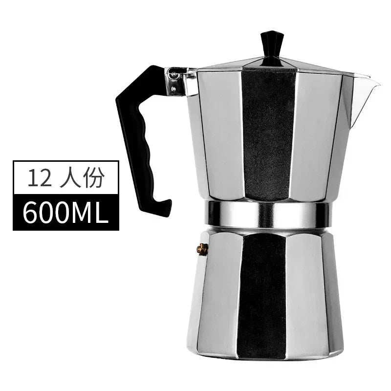 Aluminum Moka Espresso Coffee Maker – 50/300/450ml