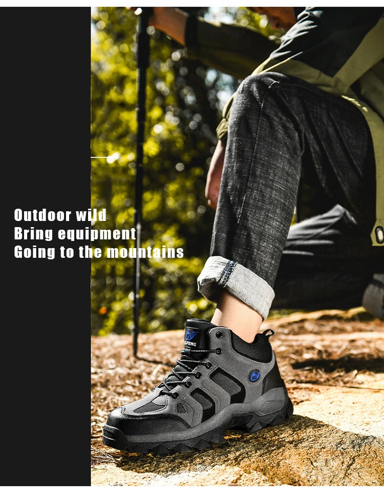 CHRLCK Men’s Winter High-Top Outdoor Shoes Wear-resistant Warm Warm Lock Shoes