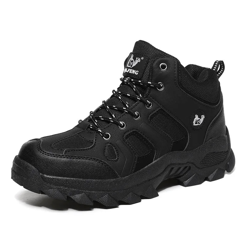 CHRLCK Men’s Winter High-Top Outdoor Shoes Wear-resistant Warm Warm Lock Shoes