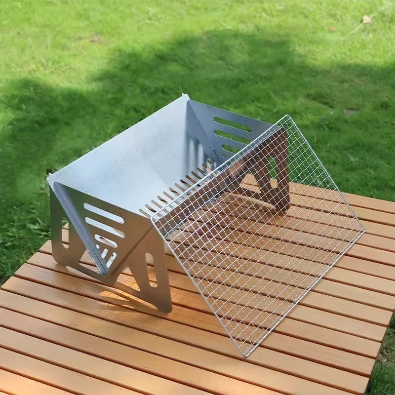 Portable Folding Stainless Steel BBQ Grill