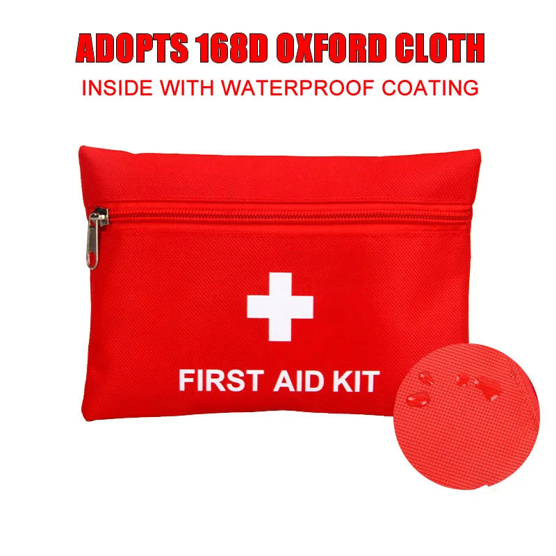 50-Piece Portable First Aid Emergency Kit – Red