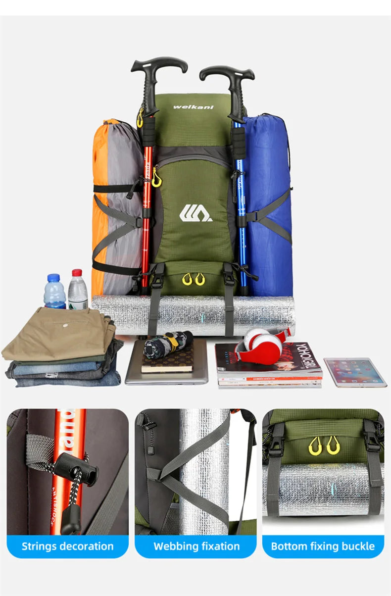 50L Waterproof Hiking & Travel Backpack