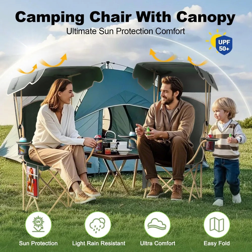 Portable Folding Camping Chair with Canopy
