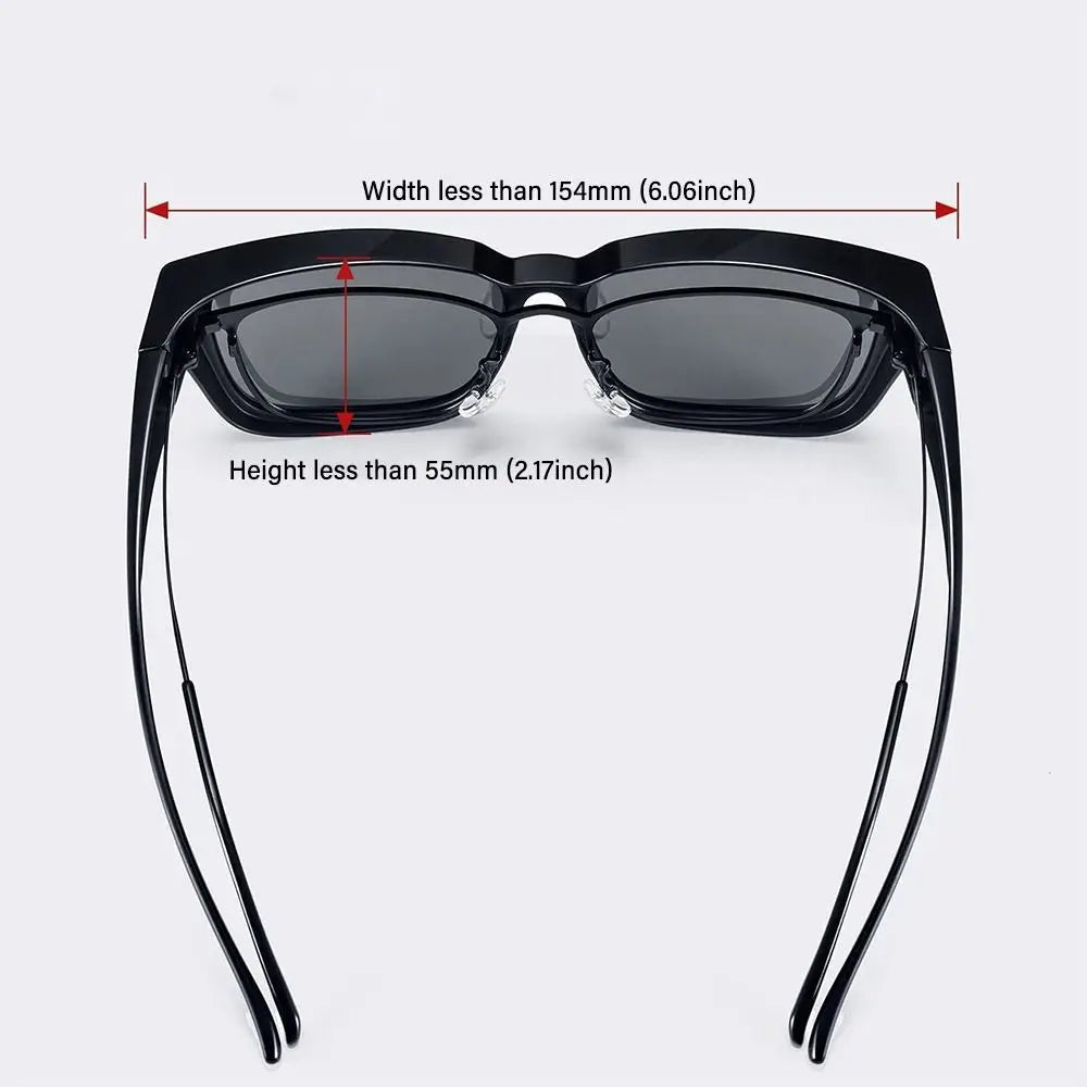 Polarized Fit Over Sunglasses – UV Protection Wrap Around Square Shades