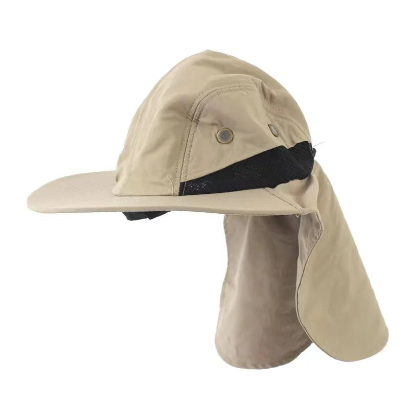 Unisex Outdoor Bucket Hat – UV Protection Quick-Dry Sun Cap with Neck Cover