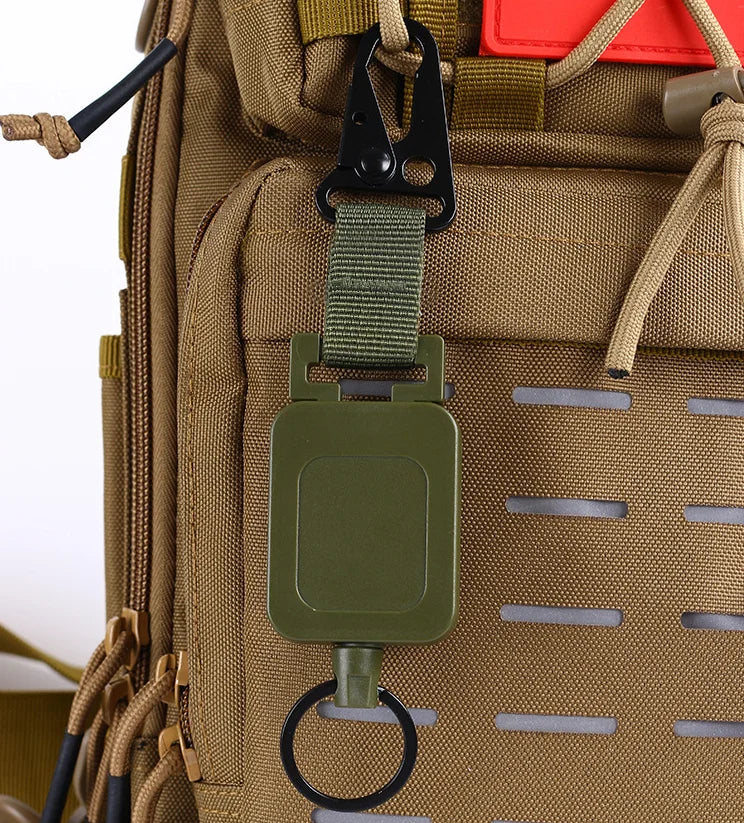 60cm Retractable Key Chain with Steel Wire & Clip