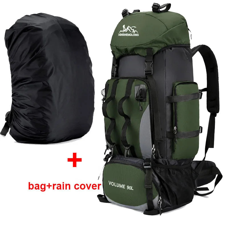 90L Waterproof Hiking Backpack – Large Capacity Camping & Trekking Rucksack