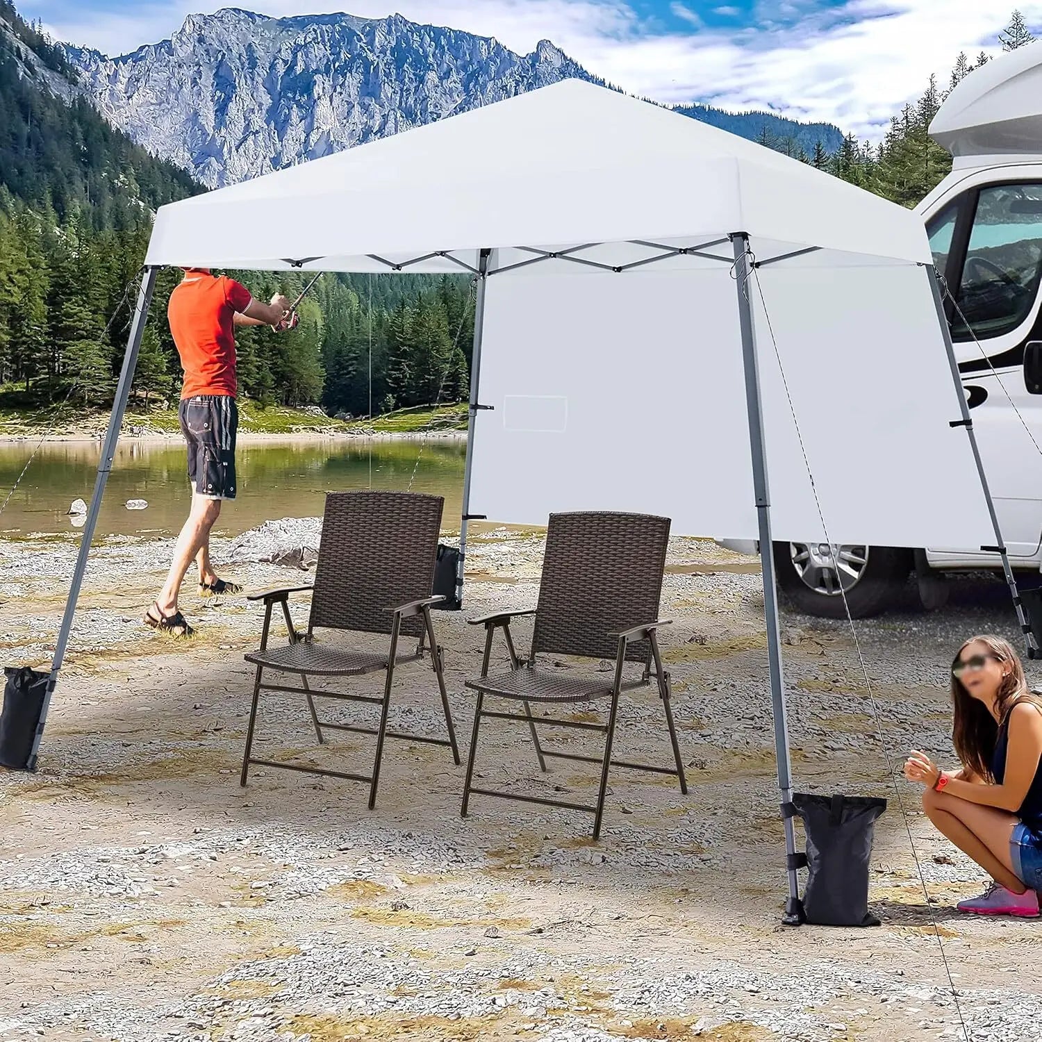 10x10 Pop Up Canopy Tent – Portable Folding Shelter with Backpack