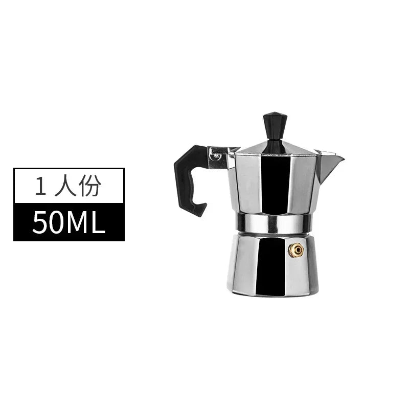 Aluminum Moka Espresso Coffee Maker – 50/300/450ml
