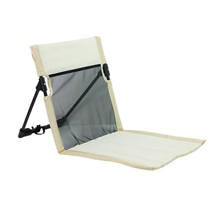 Foldable Camping Floor Chair with Backrest Cushion – Oxford Cloth