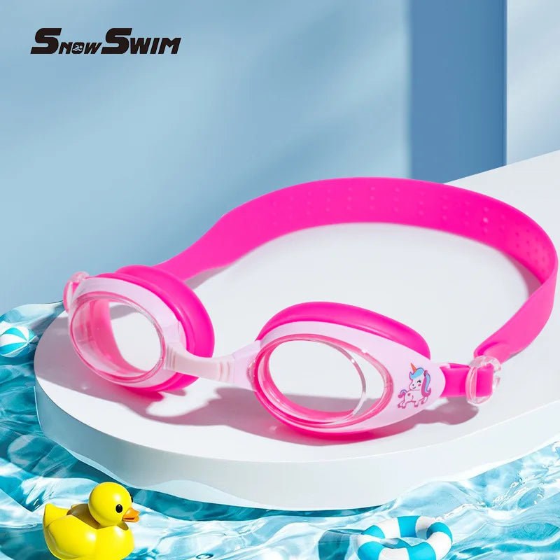Children’s Swimming Goggles with Cap – Small Frame, Waterproof, Anti-Fog, HD Swimming Glasses for Boys & Girls