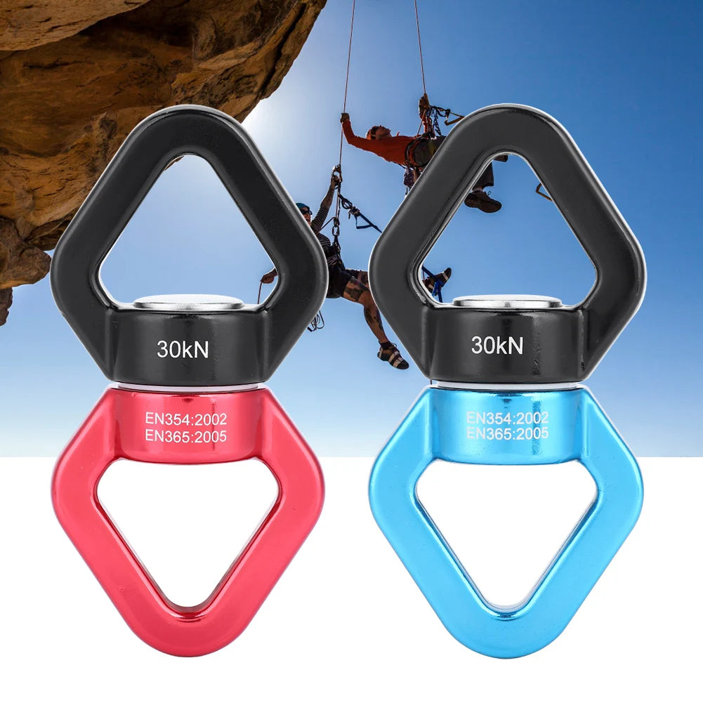 30KN Rope Swivel – Safety Rotational Device for Climbing, Yoga & Rescue