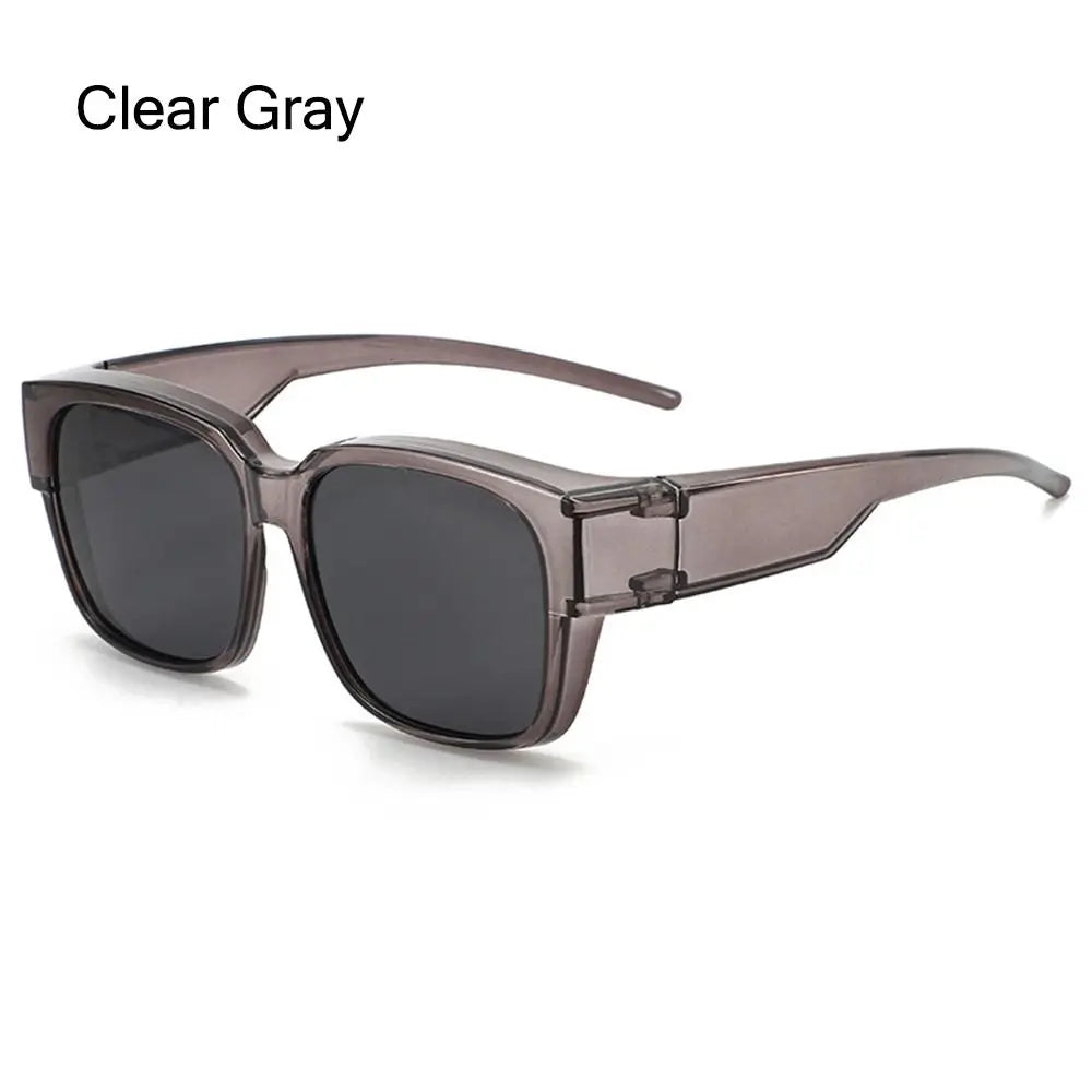 Polarized Fit Over Sunglasses – UV Protection Wrap Around Square Shades