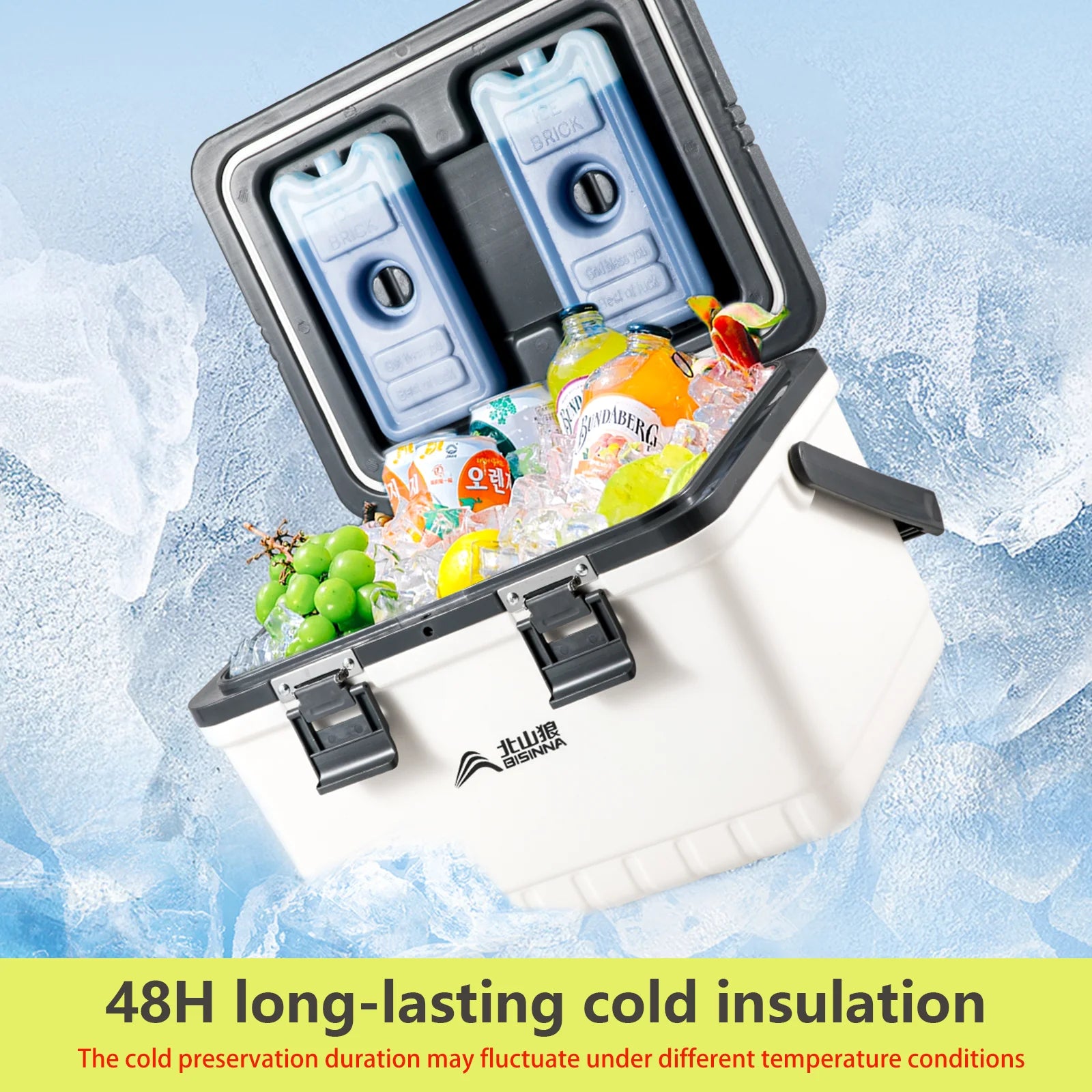 BISINNA Portable Camping Ice Box – Large Capacity Car Refrigerator & Cooler
