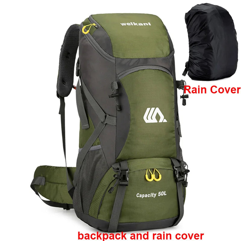 50L Waterproof Hiking Backpack – Travel Camping & Climbing Rucksack