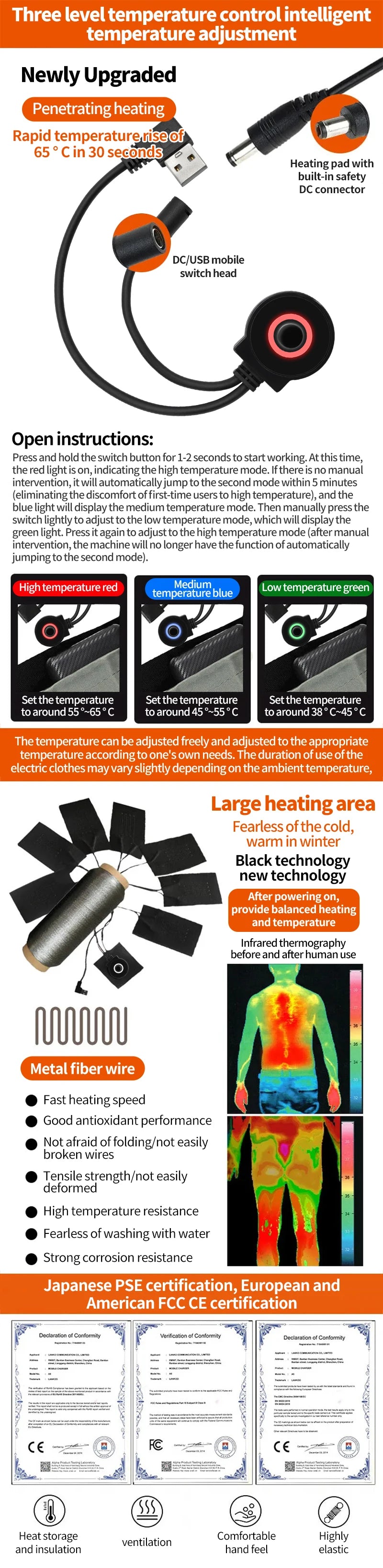 USB Heated Camping Sleeping Mat