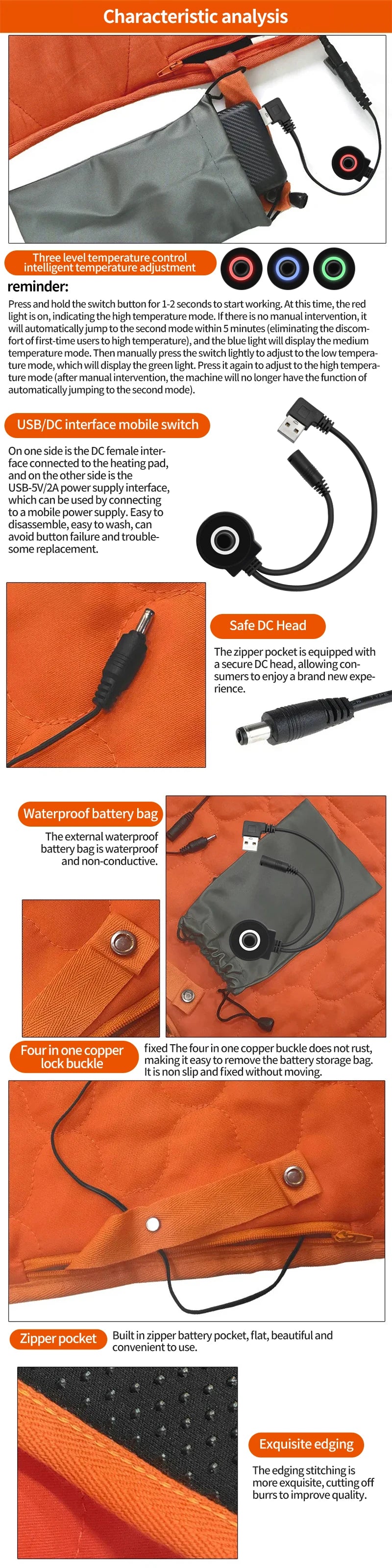 USB Heated Camping Sleeping Mat
