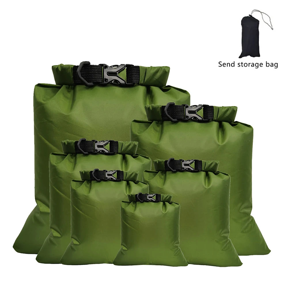6-Pack Waterproof Dry Bags for Outdoor Use