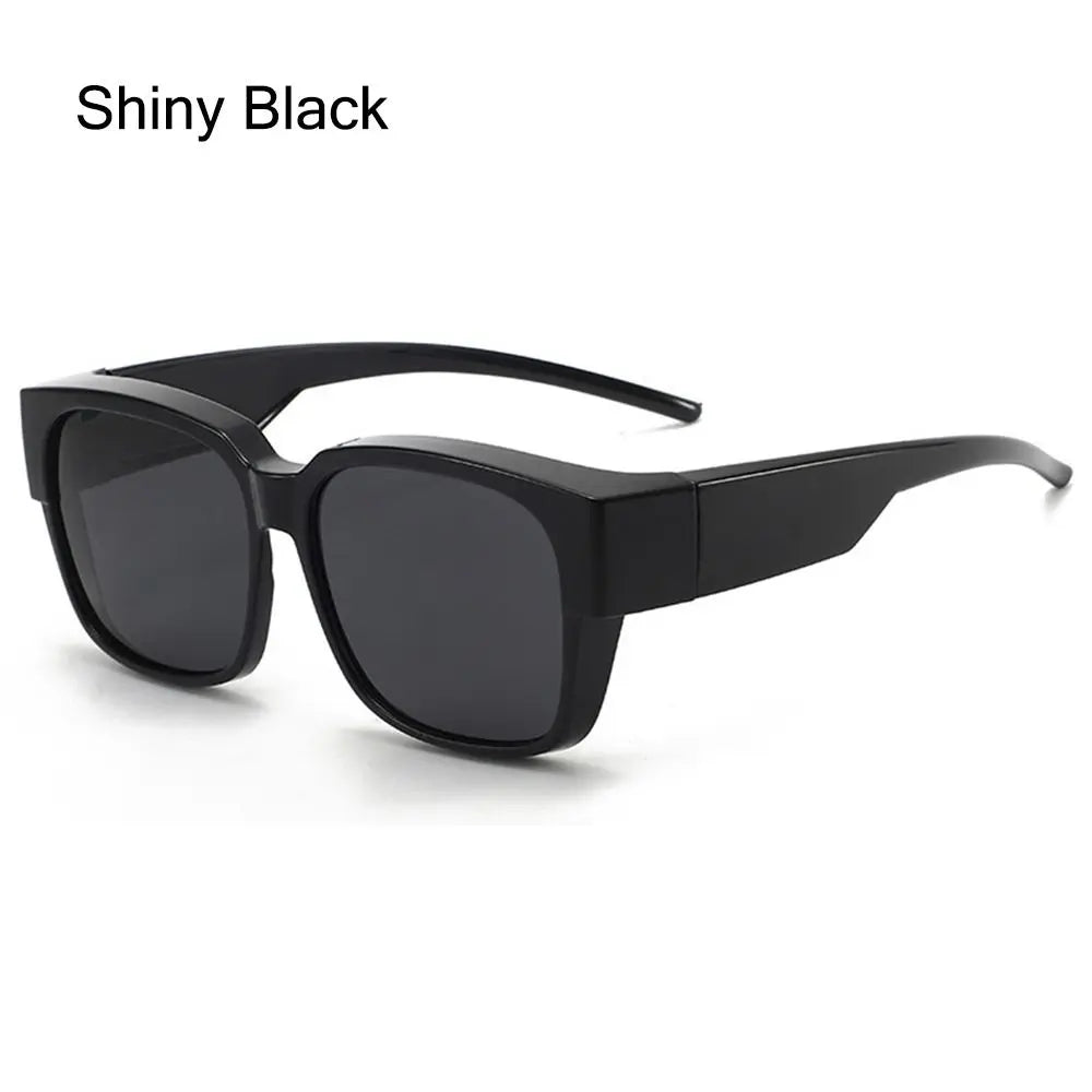 Polarized Fit Over Sunglasses – UV Protection Wrap Around Square Shades