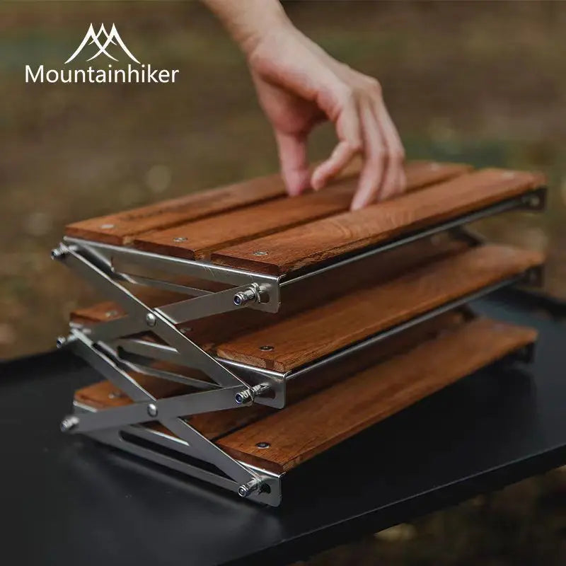 Portable Camping Rack – Foldable 3-Tier Storage Shelf