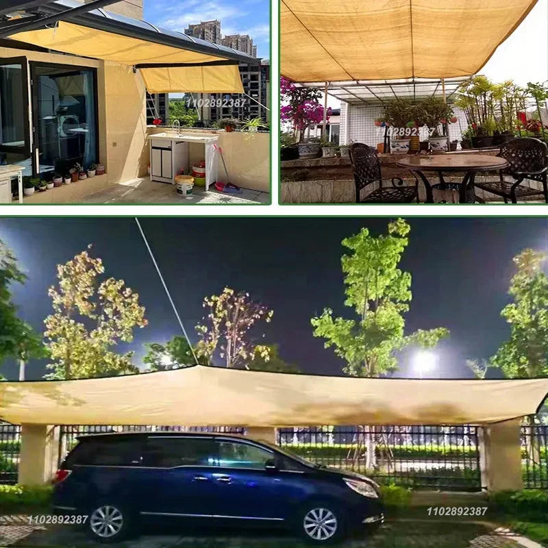 Outdoor Sunshade Net Shade Sail – UV Protection Garden & Camping Sun Cover