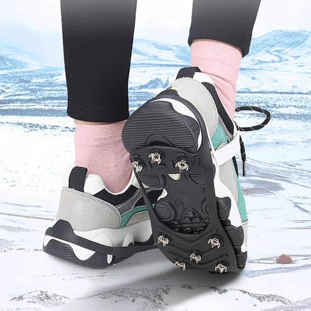 8-Stud Anti-Slip Crampons – Snow & Ice Shoe Covers for Hiking