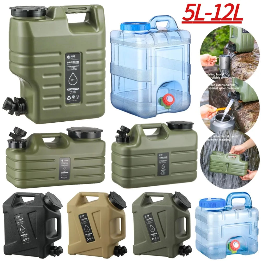 5–12L Camping Water Bucket with Detachable Faucet