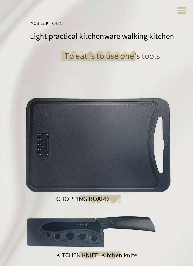 8-Piece Portable Camping Cookware Set