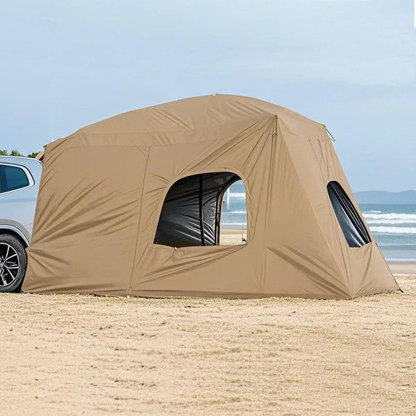 SUV Tailgate Tent with Awning | Single-Layer Polyester Car Camping Shelter
