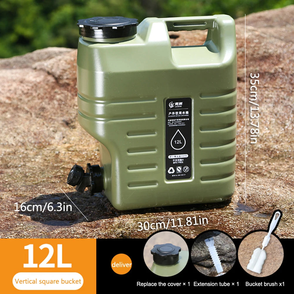 5–12L Camping Water Bucket with Detachable Faucet