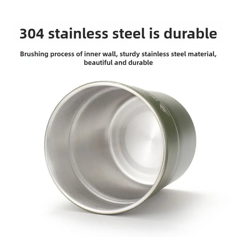 ISE MOUNT 304 Stainless Steel Camping Cup with Storage Bag