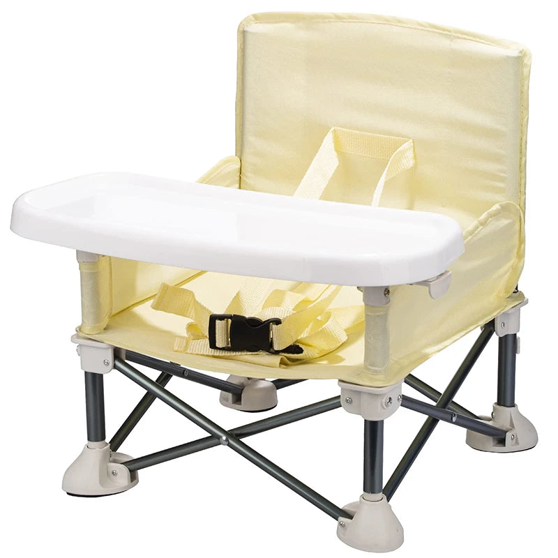 Baby Portable Foldable Dining Chair with Tray & Seat Belt