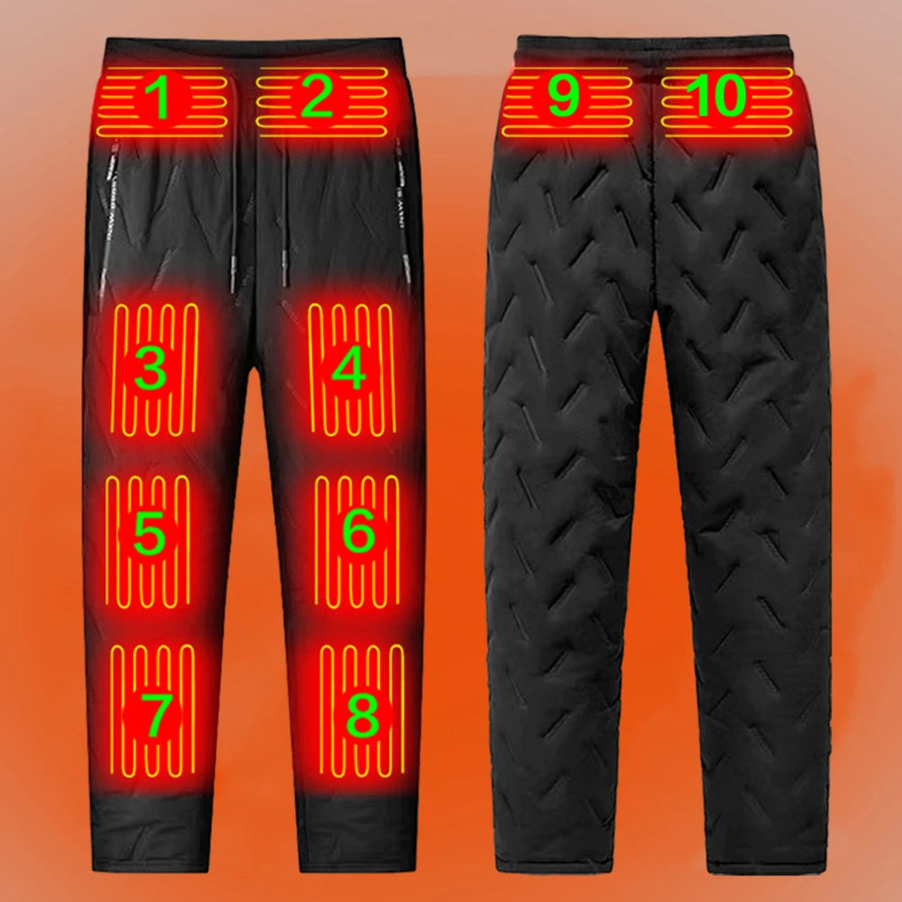 Unisex Heated Thermal Pants with 10 Heating Zones