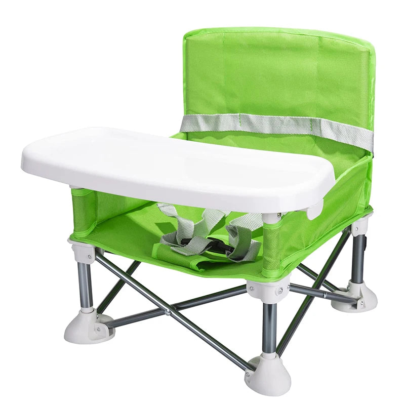 Baby Portable Foldable Dining Chair with Tray & Seat Belt