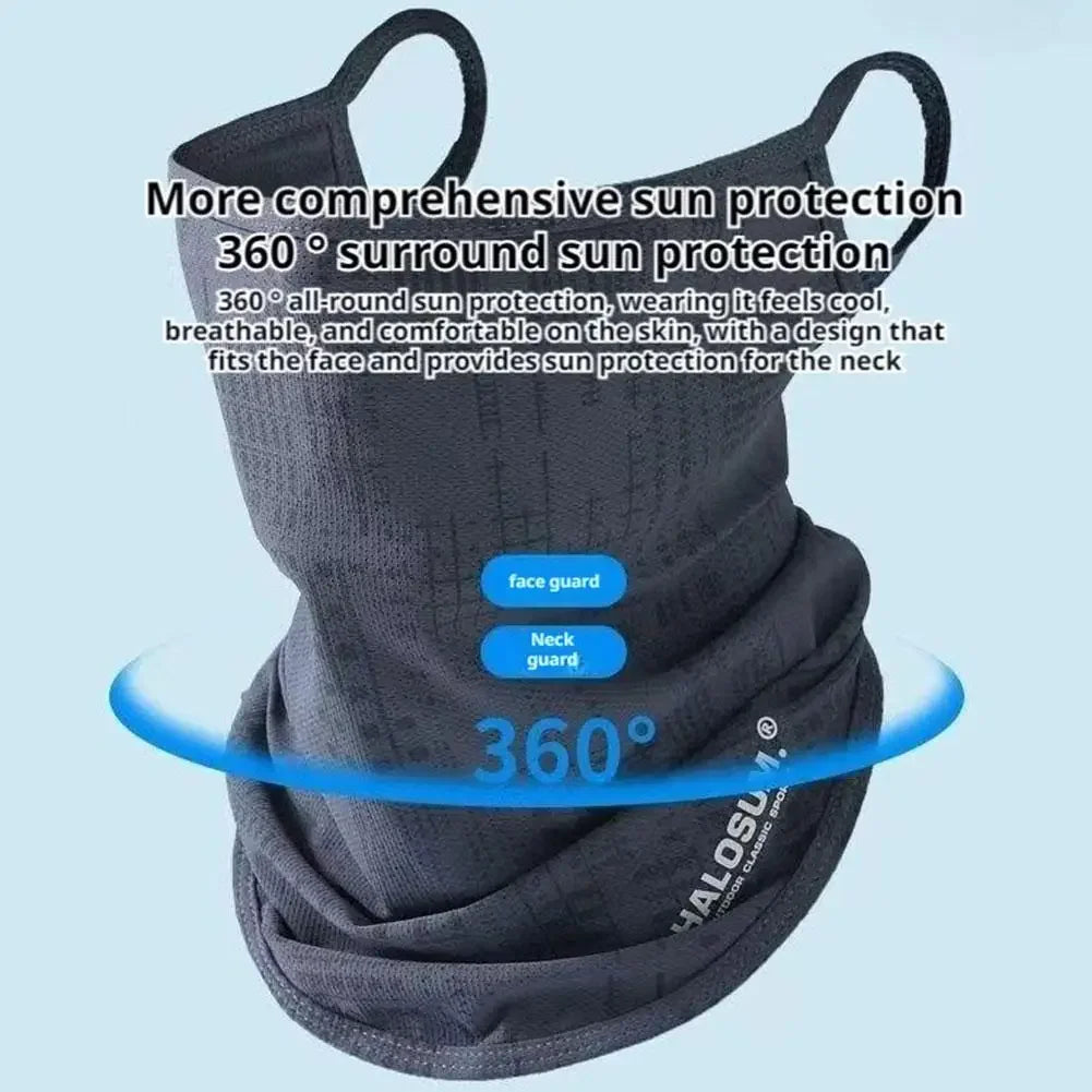Quick-Dry Ice Silk Face Mask – Summer Sun Protection Neck Scarf