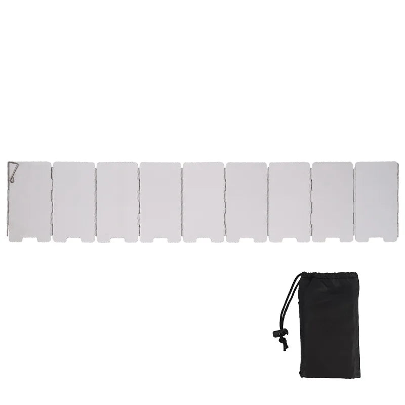 Foldable Camping Stove Windshield – 9 Plates