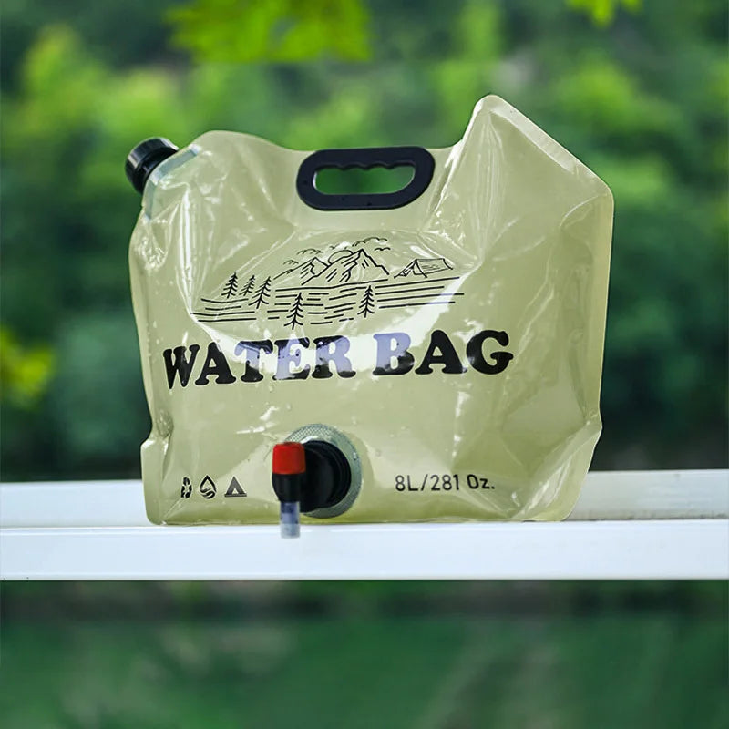 8L Folding Camping Water Bag with Faucet