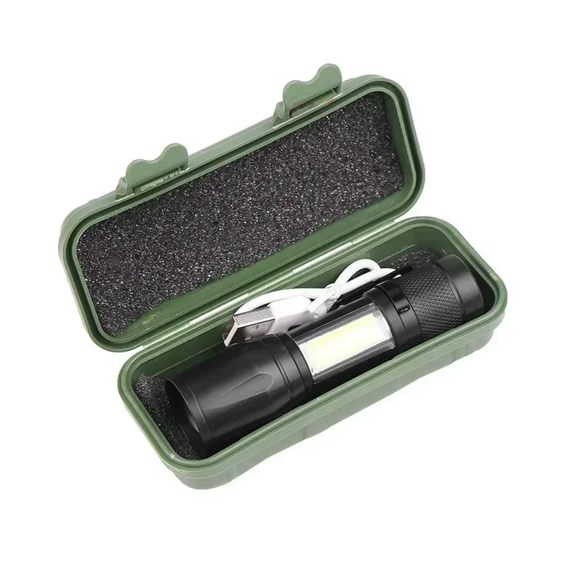COB+XPE USB Rechargeable Mini LED Flashlight