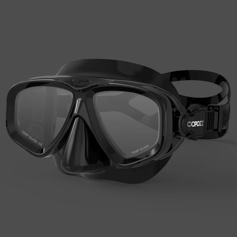 COPOZZ 2024 Scuba Diving Mask Set – Anti-Fog Goggles with Snorkel
