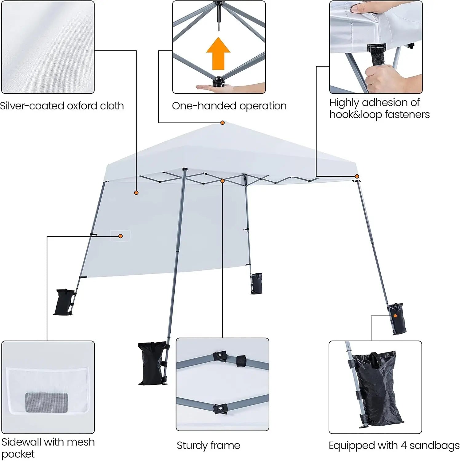10x10 Pop Up Canopy Tent – Portable Folding Shelter with Backpack