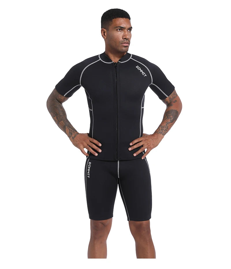 Men’s & Women’s Neoprene Wetsuit – Short Sleeve Split Diving & Surfing Suit