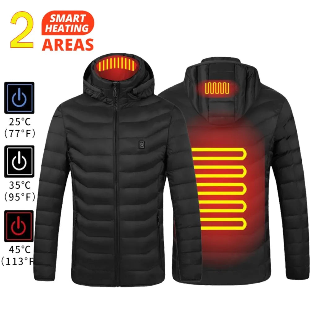 Men’s & Women’s USB Heated Winter Jacket – Cold-Proof Ski & Hiking Coat