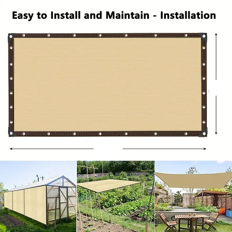 Outdoor Sunshade Net Shade Sail – UV Protection Garden & Camping Sun Cover