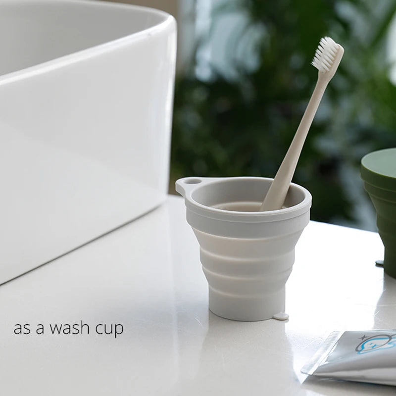 SHIMOYAMA 150ml Folding Silicone Travel Cup with Lid
