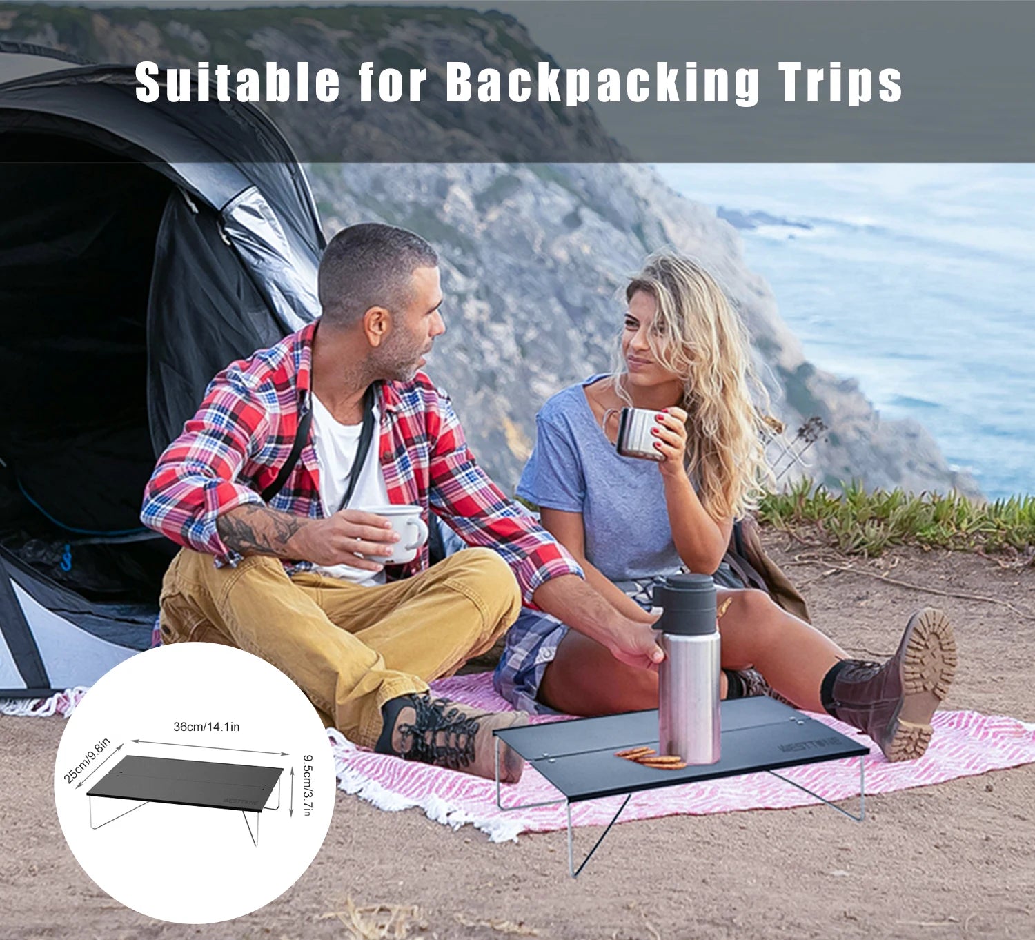 WESTTUNE Ultralight Folding Camping Table – Compact Aluminum Alloy