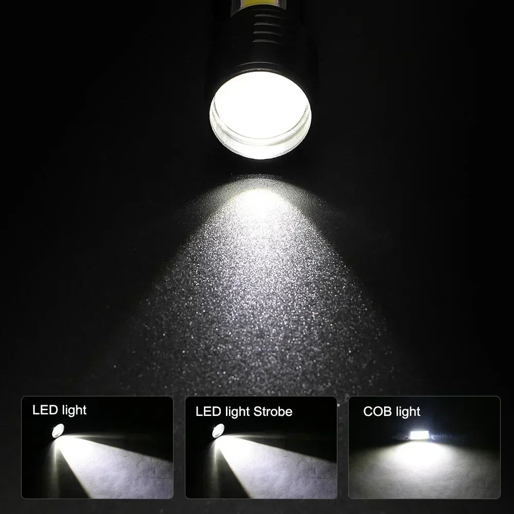 COB+XPE USB Rechargeable Mini LED Flashlight