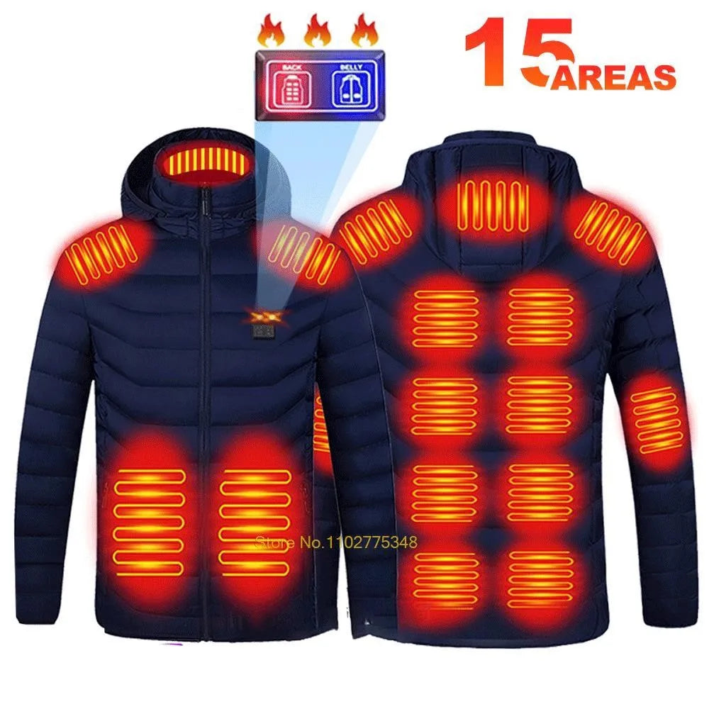 Men’s & Women’s USB Heated Winter Jacket – Cold-Proof Ski & Hiking Coat