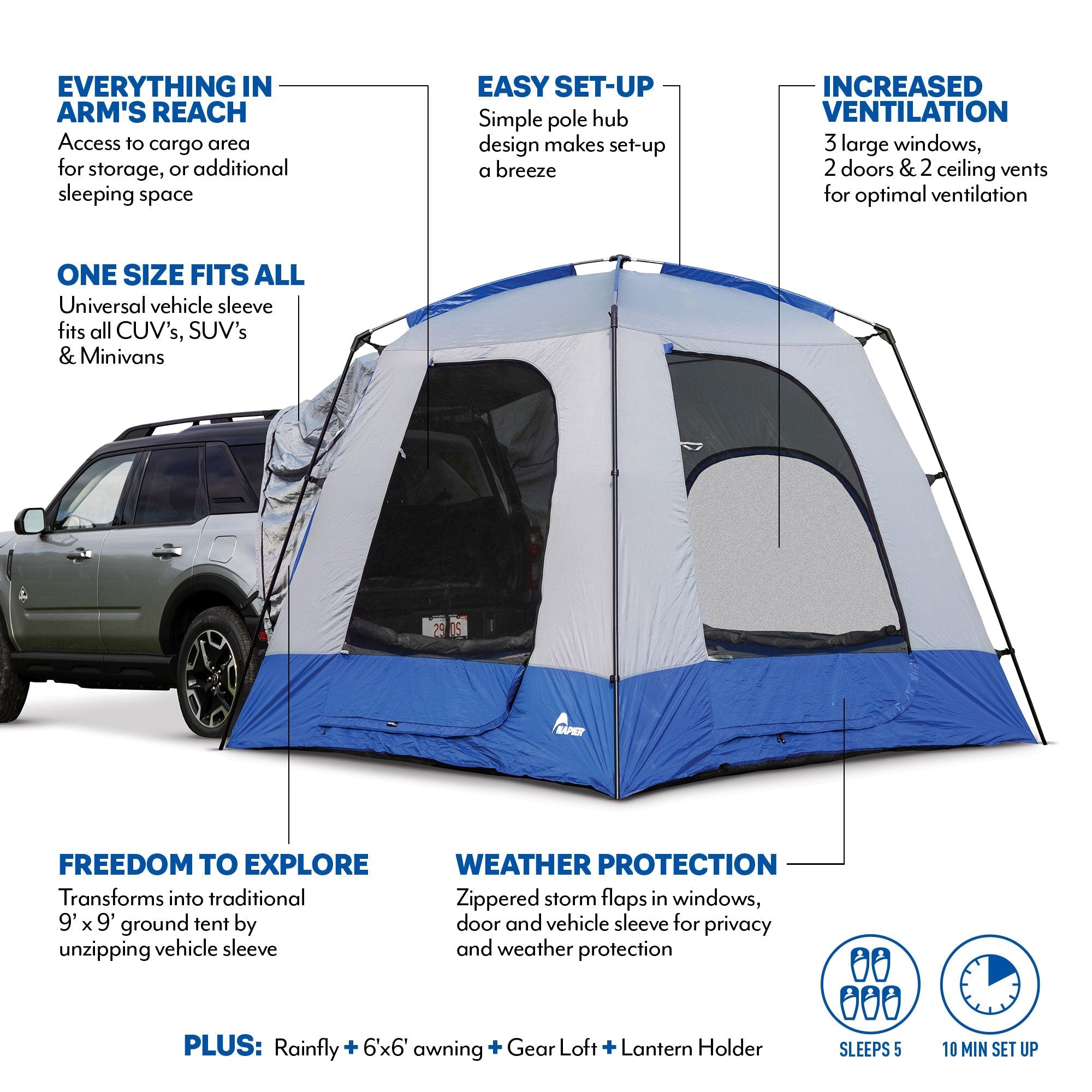 Napier Sportz SUV Tent – Model 82000