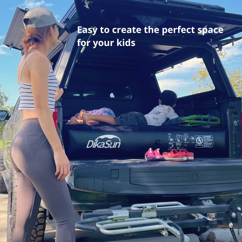 DikaSun Full Size Pickup Truck Bed Air Mattress – Fits 6.0 to 6.5 ft Beds | Black